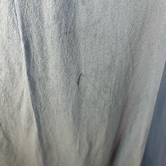 Vintage Victoria's Secret Long Blue Silk W Tulle Nylon Panel Nightgown Long Sz L - Picture 9 of 9